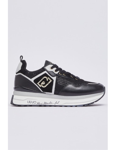 Liu Jo sneaker platform in mesh con paillettes Maxi Wonder 01 BA6009PX602 [245baa3a]