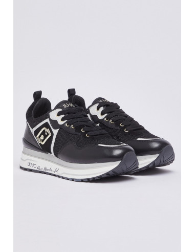 Liu Jo sneaker platform in mesh con paillettes Maxi Wonder 01 BA6009PX602 [fd7de937]