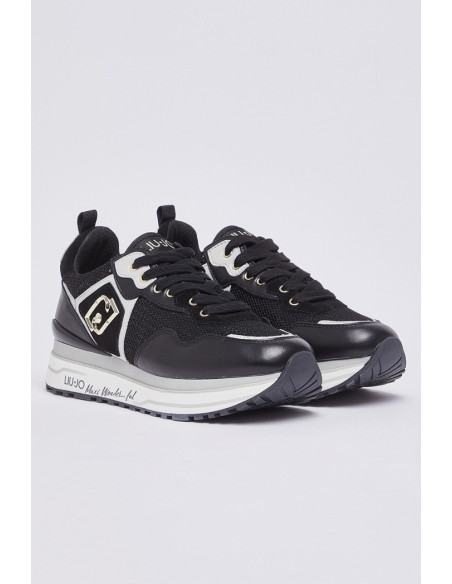 Liu Jo sneaker platform in mesh con paillettes Maxi Wonder 01 BA6009PX602 [fd7de937]