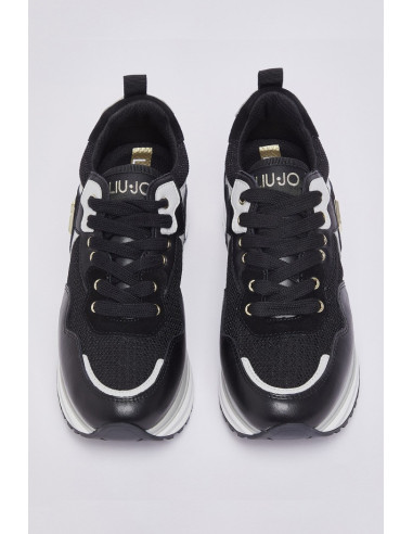 Liu Jo sneaker platform in mesh con paillettes Maxi Wonder 01 BA6009PX602 [4f306f2d]