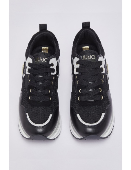 Liu Jo sneaker platform in mesh con paillettes Maxi Wonder 01 BA6009PX602 [4f306f2d]