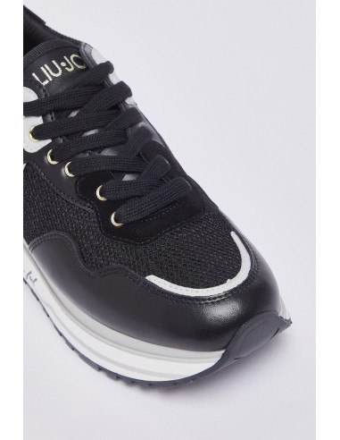 Liu Jo sneaker platform in mesh con paillettes Maxi Wonder 01 BA6009PX602 [f82dae29]