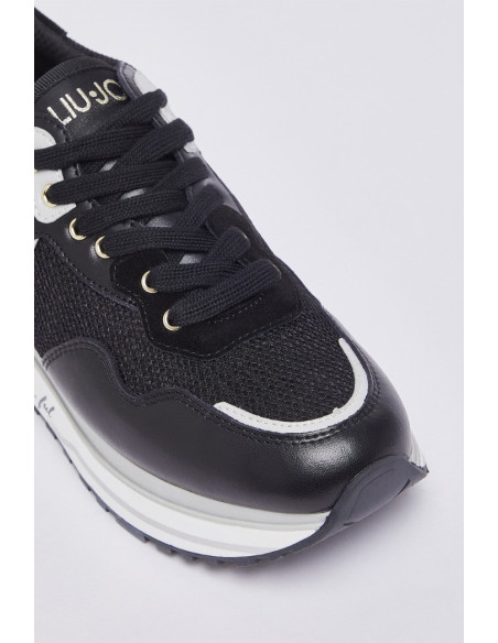 Liu Jo sneaker platform in mesh con paillettes Maxi Wonder 01 BA6009PX602 [f82dae29]