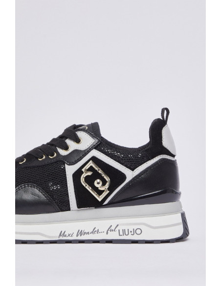 Liu Jo sneaker platform in mesh con paillettes Maxi Wonder 01 BA6009PX602 [210bed24]