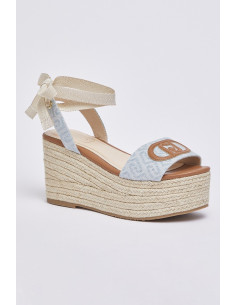 Liu Jo sandalo zeppa in denim jacquard Bali 02 SA6085TX523 [06ceb290] 2