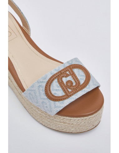 Liu Jo sandalo zeppa in denim jacquard Bali 02 SA6085TX523 [dab8b683]