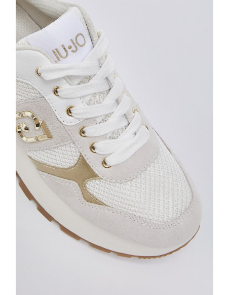 Liu Jo sneaker platform in suede e mesh Amazing 43 BA6031PX027 [ad028290]