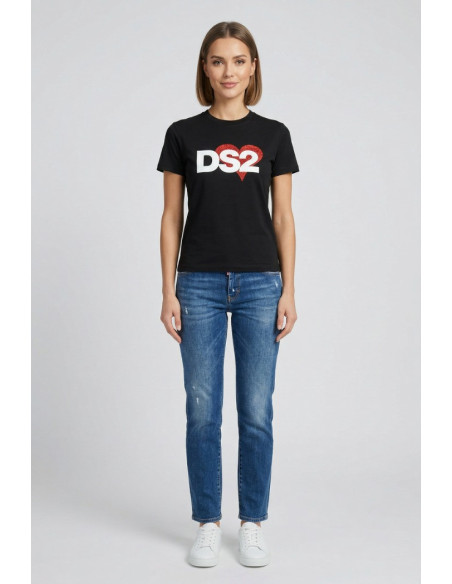 Drop Season 2 t-shirt girocollo in cotone SS26W563 [89aca4e5]