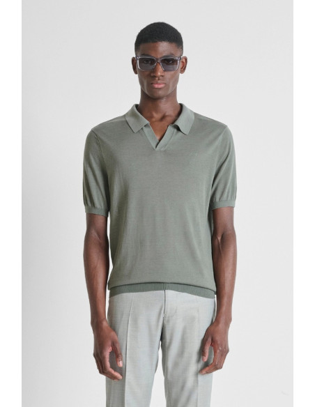 Antony Morato maglia polo slim fit in filato misto seta e tencel mmsw01608-ya200091 [555e7777]