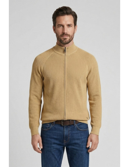 Urban Ring cardigan lupetto con zip in maglia inglese UR1100015 [2c144743]