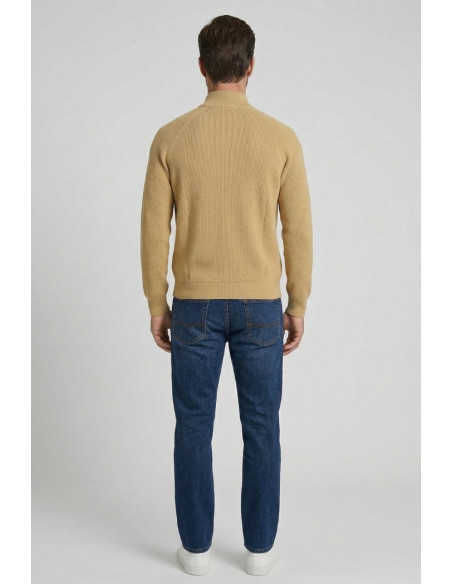 Urban Ring cardigan lupetto con zip in maglia inglese UR1100015 [f532044e]
