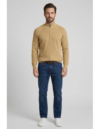 Urban Ring cardigan lupetto con zip in maglia inglese UR1100015 [422fc54a]