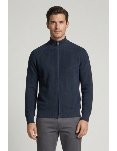 Urban Ring cardigan lupetto con zip in maglia inglese UR1100015 [93dc5a4c]