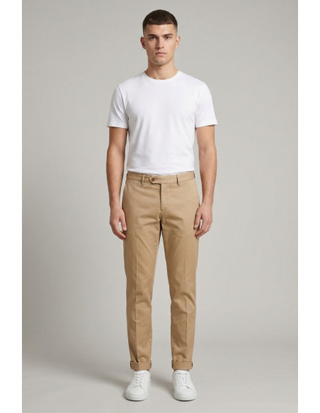 0 Construction pantalone chino in cotone stretch Beron-d/9sp Ber006-LS [25f33b66]