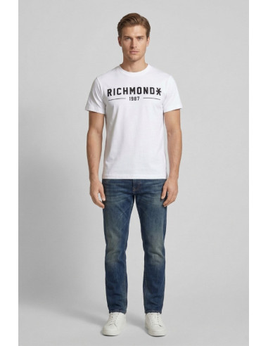 John Richmond t-shirt in jersey con stampa strass Maida UMP26326TS [0c3bd118]