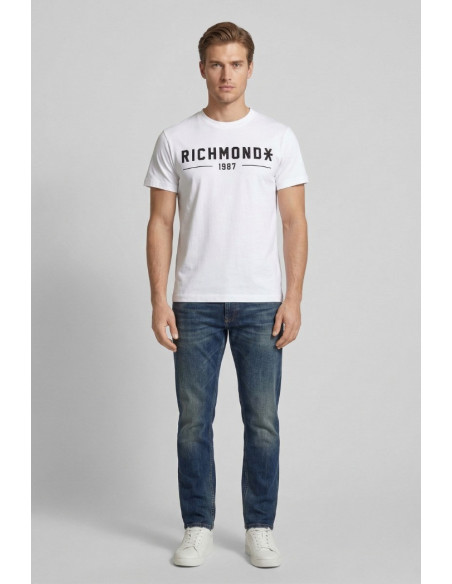 John Richmond t-shirt in jersey con stampa strass Maida UMP26326TS [0c3bd118]