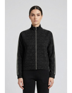 John Richmond felpa a zip con ripetizione logo Alkamar UWP26025FE [695c0b28]