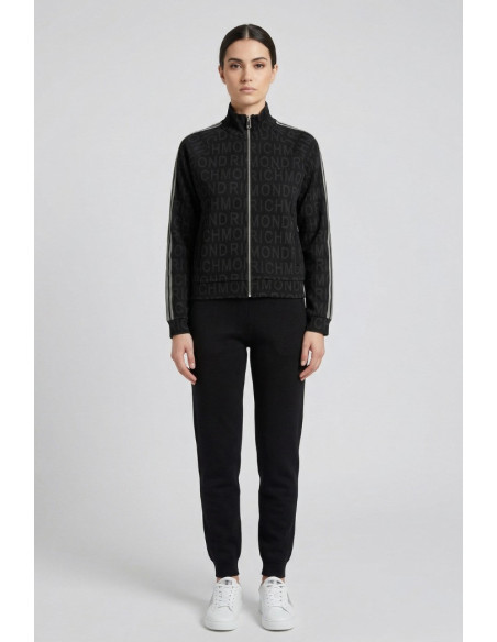 John Richmond felpa a zip con ripetizione logo Alkamar UWP26025FE [0237ce3f]