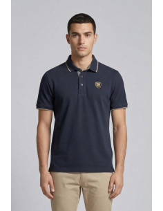 Blauer polo con profilo in contrasto Damon 26sblut02288-007479 [9be5f5e5]