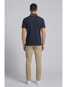 Blauer polo con profilo in contrasto Damon 26sblut02288-007479 [9be5f5e5] 2