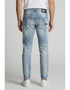 Drop Season 2 jeans in denim di cotone con rotture SS26D02 [2d12ce1c] 2