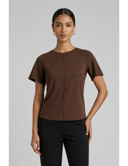 PDK blusa con nervina centrale in misto viscosa 3297P4599 [e16d1396]