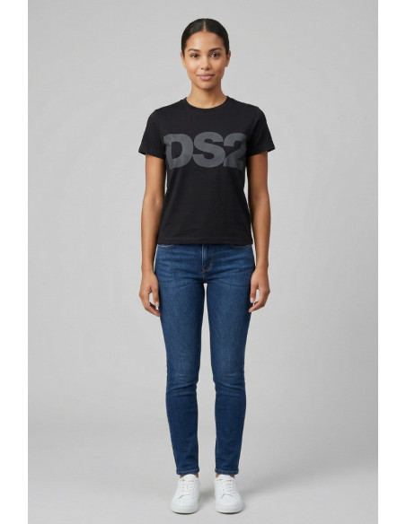 Drop Season 2 t-shirt in cotone con maxi stampa SS26W504 [998354bf]