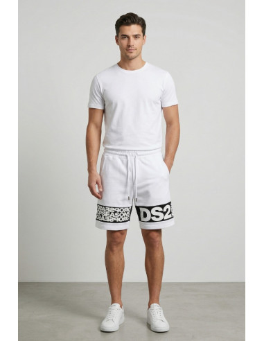 Drop Season 2 bermuda in cotone con inserto logato SS26215 [fbd456e3]