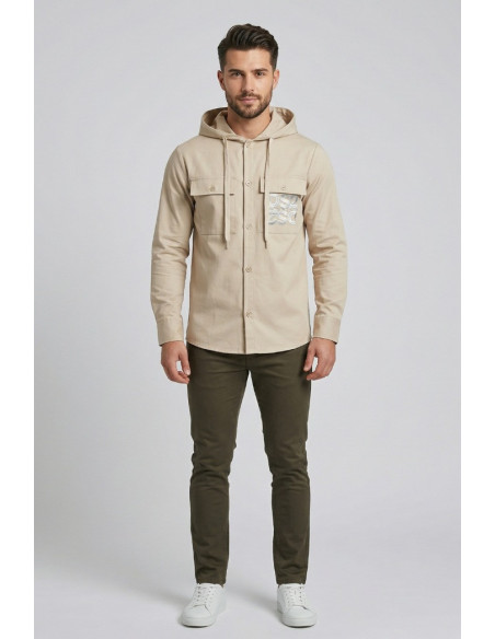 Drop Season 2 camicia con tasca logata SS26248 [cf2d01b0]