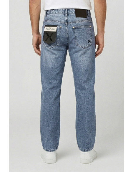 John Richmond jeans straight leg fit in denim Shakem UMP26219JE [8547adb6]