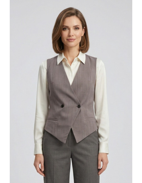 PDK gilet doppiopetto in poliviscosa stretch 056886 [7b6d8452]
