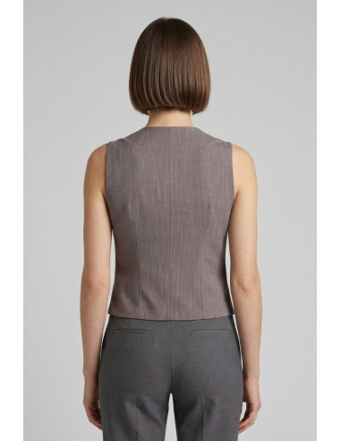PDK gilet doppiopetto in poliviscosa stretch 056886 [a24bc75f]