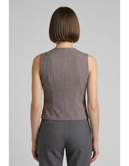 PDK gilet doppiopetto in poliviscosa stretch 056886 [a24bc75f]