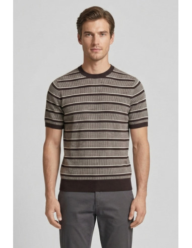 Markup maglia mezza manica in cotone punto bicolor MK1900033 [ed66f257]