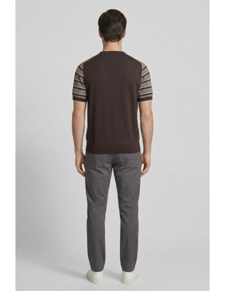 Markup maglia mezza manica in cotone punto bicolor MK1900033 [3440b15a]