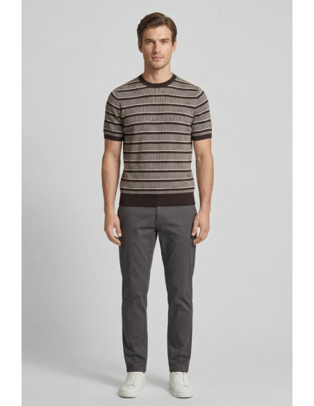 Markup maglia mezza manica in cotone punto bicolor MK1900033 [835d705e]