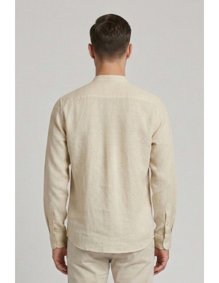 Urban Ring camicia coreana in misto lino e cotone UR1130002 [4452d76d]