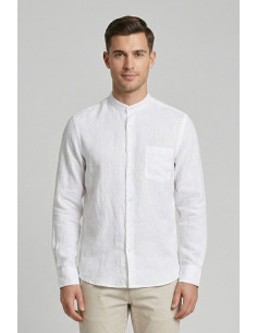 Urban Ring camicia coreana in misto lino e cotone UR1130002 [b9a23369]