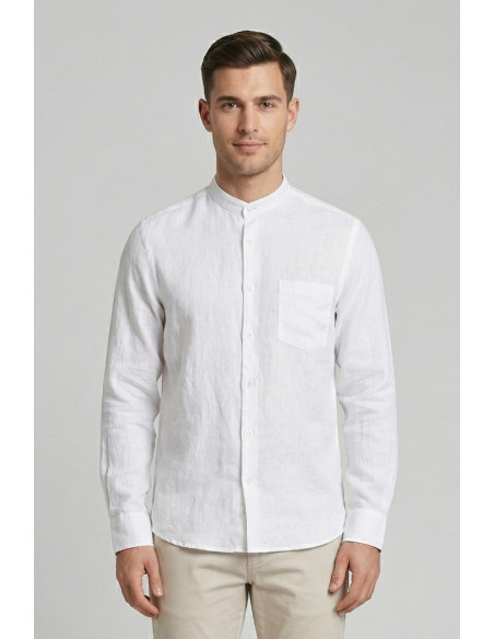 Urban Ring camicia coreana in misto lino e cotone UR1130002 [b9a23369]