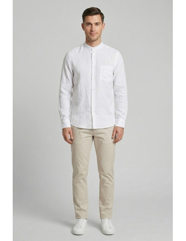 Urban Ring camicia coreana in misto lino e cotone UR1130002 [d799b160]