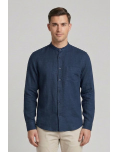 Urban Ring camicia coreana in misto lino e cotone UR1130002 [22bc896f]
