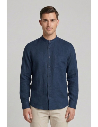 Urban Ring camicia coreana in misto lino e cotone UR1130002 [22bc896f]