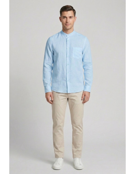 Urban Ring camicia coreana in misto lino e cotone UR1130002 [44d57bb5]