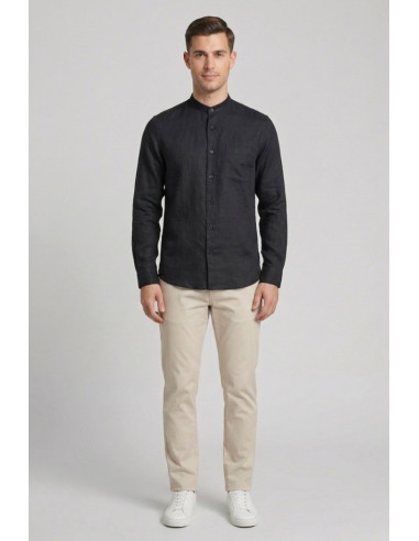 Urban Ring camicia coreana in misto lino e cotone UR1130002 [fc9b09ec]