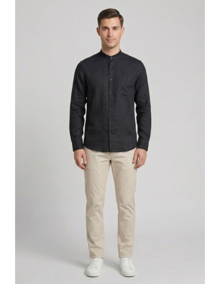 Urban Ring camicia coreana in misto lino e cotone UR1130002 [fc9b09ec]
