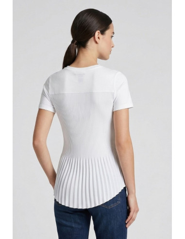 PDK maglia in cotone con plissè sul retro 3297P4585 [74451fa3]