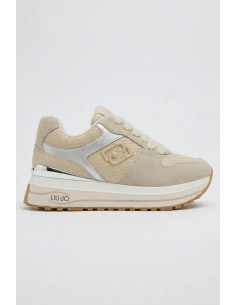 Liu Jo sneaker platform in suede e laminato Maxi Wonder 98 BA6013PX813 [2daf0991]