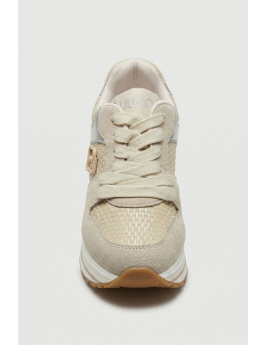 Liu Jo sneaker platform in suede e laminato Maxi Wonder 98 BA6013PX813 [43948b98]