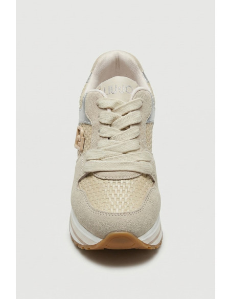 Liu Jo sneaker platform in suede e laminato Maxi Wonder 98 BA6013PX813 [43948b98]
