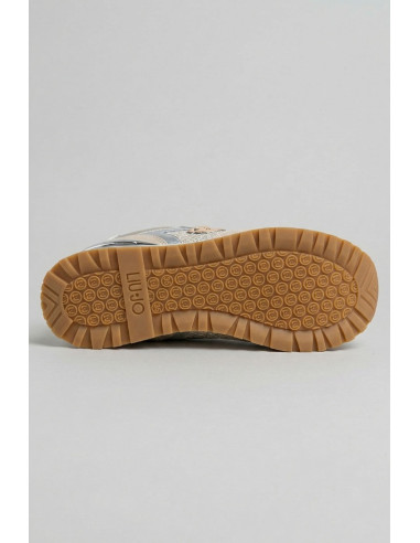 Liu Jo sneaker platform in suede e laminato Maxi Wonder 98 BA6013PX813 [f1d90d82]